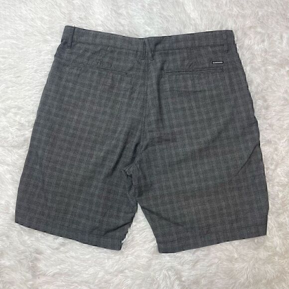 QUIKSILVER Shorts Grey Plaid Casual Mens Size 36 Regular Fit 9" Inseam - Picture 7 of 10